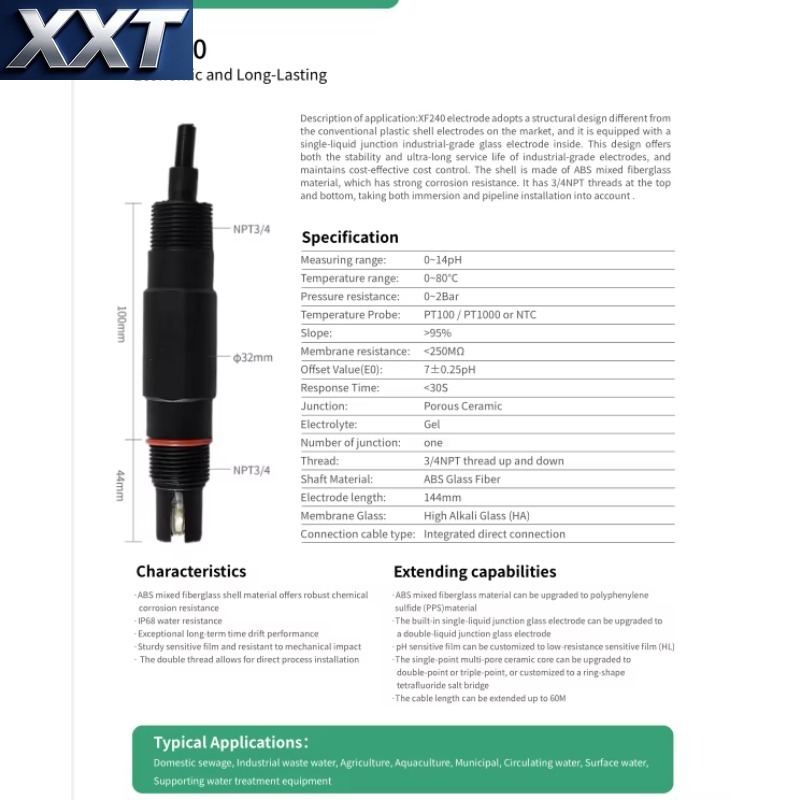 Sonde de pH industrielle XXT X - Ph Meter avis et prix